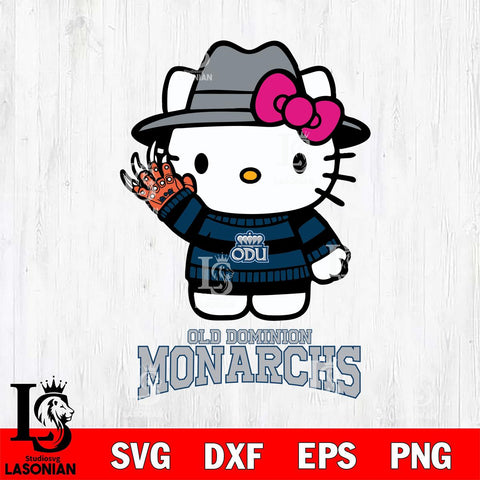Old Dominion Monarchs Hello Kitty Horror 6 Svg Eps Dxf Png File, Digital Download