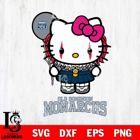 Old Dominion Monarchs Hello Kitty Horror 7 Svg Eps Dxf Png File, Digital Download