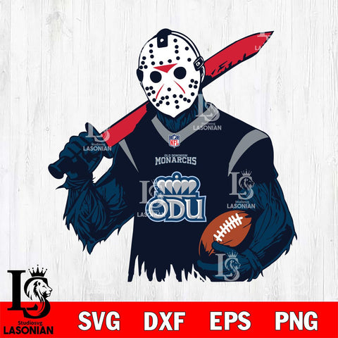 Old Dominion Monarchs Jason Voorhees Horror 11 Svg Eps Dxf Png File, NCAA svg, Digital Download, Instant Download