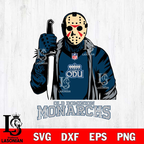 Old Dominion Monarchs Jason Voorhees Horror 3 Svg Eps Dxf Png File, NCAA svg, Digital Download, Instant Download