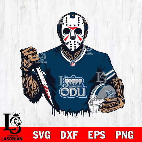 Old Dominion Monarchs Jason Voorhees Horror 5 Svg Eps Dxf Png File, NCAA svg, Digital Download, Instant Download