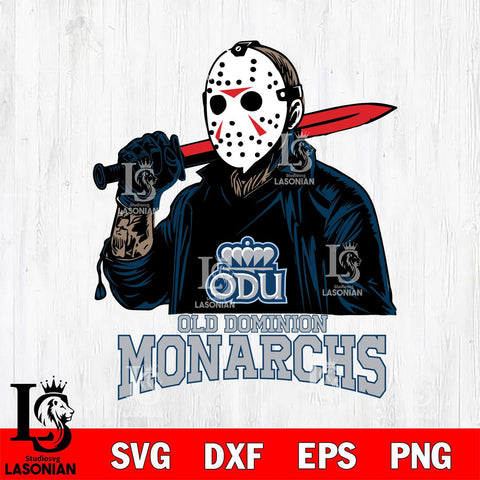Old Dominion Monarchs Jason Voorhees Horror Halloween Svg Eps Dxf Png File, NCAA svg, Digital Download, Instant Download