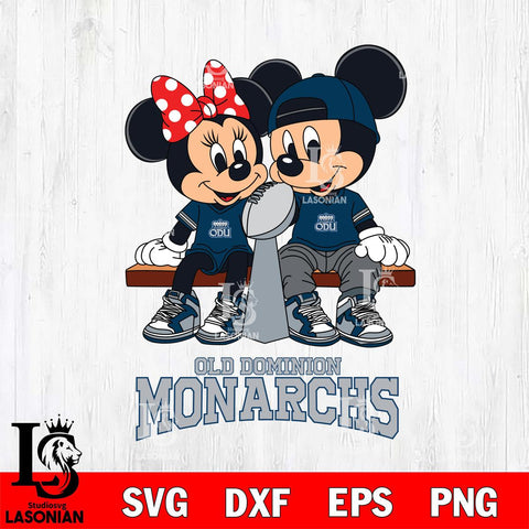Old Dominion Monarchs Mickey And Minnie Football Champions Svg Eps Dxf Png File, NCAA svg , Digital Download , Instant Download, Cricut File
