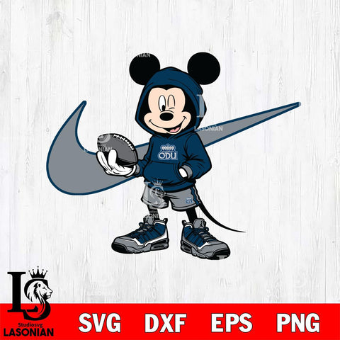 Old Dominion Monarchs Mickey Wearing Hoodie Sport Svg Eps Dxf Png File, NCAA svg, Digital Download, Instant Download