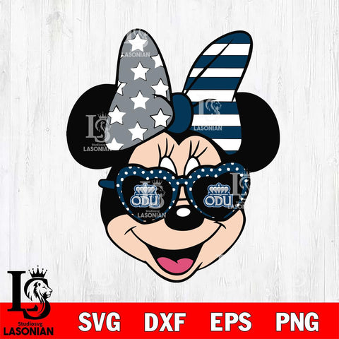Old Dominion Monarchs Minnie Mouse Love Svg Eps Dxf Png File, NCAA svg, Digital Download, Instant Download