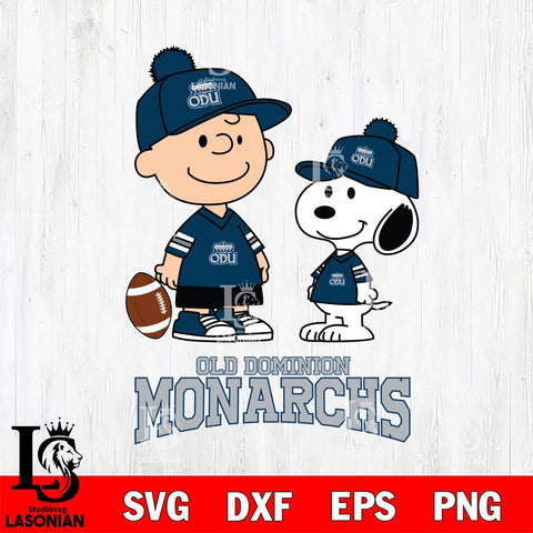 Old Dominion Monarchs Peanuts Snoopy Friends Football SVG DXF EPS PNG FILE,Snoopy File Cut, NCAA Digital Download,Instant Download,Christmas Silhouette