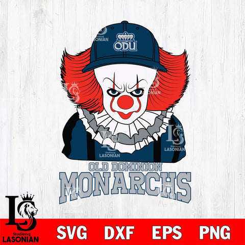 Old Dominion Monarchs Pennywise Horror Sport 10 Svg Eps Dxf Png File, Digital Download