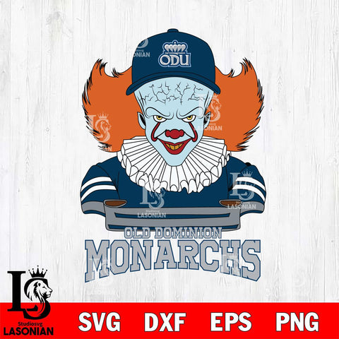 Old Dominion Monarchs Pennywise Horror Sport 2 Svg Eps Dxf Png File, Digital Download
