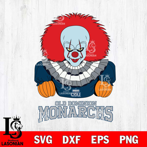 Old Dominion Monarchs Pennywise Horror Sport 3 Svg Eps Dxf Png File, Digital Download