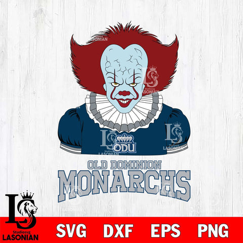 Old Dominion Monarchs Pennywise Horror Sport 5 Svg Eps Dxf Png File, Digital Download