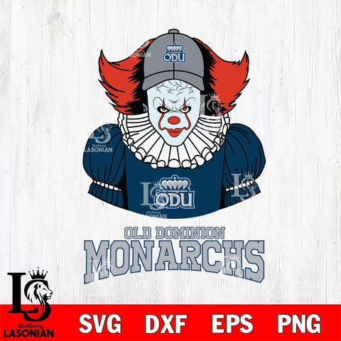 Old Dominion Monarchs Pennywise Horror Sport 7 Svg Eps Dxf Png File, Digital Download