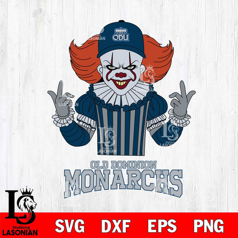 Old Dominion Monarchs Pennywise Horror Sport 8 Svg Eps Dxf Png File, Digital Download