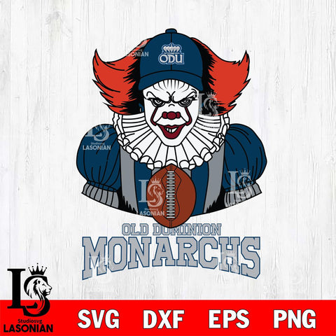 Old Dominion Monarchs Pennywise Horror Sport 9 Svg Eps Dxf Png File, Digital Download