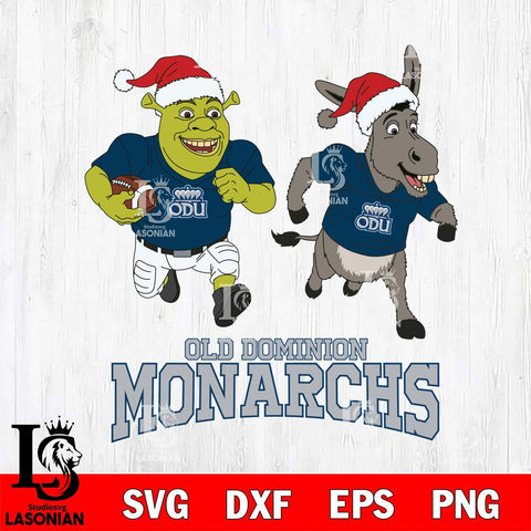 Old Dominion Monarchs Shrek and Donkey Football Cricut,Christmas SVG DXF EPS PNG FILE, NCAA Digital Download,Instant Download, Silhouette