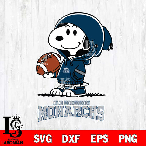 Old Dominion Monarchs Snoopy Football Svg Eps Dxf Png File, NCAA svg , Digital Download , Instant Download, Cricut File
