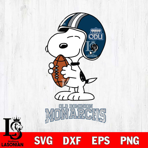 Old Dominion Monarchs Snoopy Rugby Svg Eps Dxf Png File, NCAA svg , Digital Download , Instant Download, Cricut File