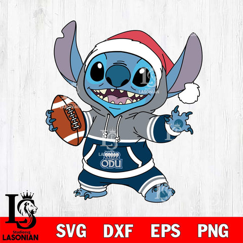 Old Dominion Monarchs Stitch Football Christmas File Cut, NCAA SVG DXF EPS PNG FILE, Digital Download , Criucut , Silhouette