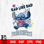 Old Dominion Monarchs Stitch Love Rad Like Dad SVG DXF EPS PNG FILE, NCAA File Cut,Digital Download,Instant Download