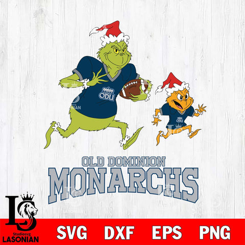 Old Dominion Monarchs The Grinch & Max Football Cricut,Christmas SVG DXF EPS PNG FILE, NCAA Digital Download,Instant Download, Silhouette