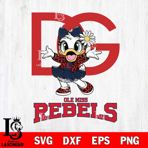 Ole Miss Rebels Dolce And Gabbana Daisy Duck Disney Svg Eps Dxf Png File, Digital Download, Instant Download