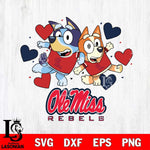 Ole Miss Rebels Bluey & Bingo 10 Svg Eps Dxf Png File, NCAA svg, Digital Download, Instant Download