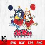 Ole Miss Rebels Bluey & Bingo 2 Svg Eps Dxf Png File, NCAA svg, Digital Download, Instant Download