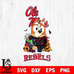 Ole Miss Rebels Bluey Halloween NCAA Svg Eps Dxf Png File, Digital Download, Instant Download