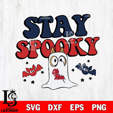 Ole Miss Rebels Bluey Halloween Stay Spooky Svg Eps Dxf Png File, Digital Download, Instant Download