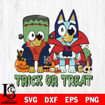 Ole Miss Rebels Bluey Halloween Trick or Treat Svg Eps Dxf Png File, Digital Download, Instant Download