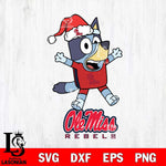 Ole Miss Rebels Bluey Happy Christmas Svg Eps Dxf Png File, Digital Download