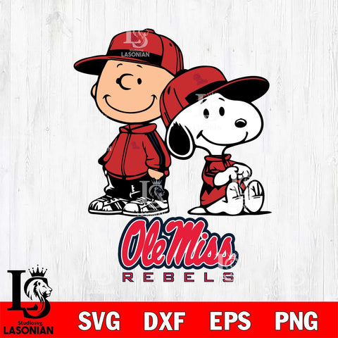 Ole Miss Rebels Charlie Brown Snoopy Champions Svg Eps Dxf Png File, NCAA svg , Digital Download , Instant Download, Cricut File