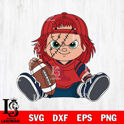 Ole Miss Rebels Chucky Horror 11 Svg Eps Dxf Png File, NCAA svg, Digital Download, Instant Download