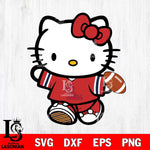 Ole Miss Rebels Cute Hello Kitty Football 7 Svg Eps Dxf Png File, NCAA svg, Digital Download, Instant Download