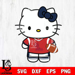 Ole Miss Rebels Cute Hello Kitty Football 8 Svg Eps Dxf Png File, NCAA svg, Digital Download, Instant Download