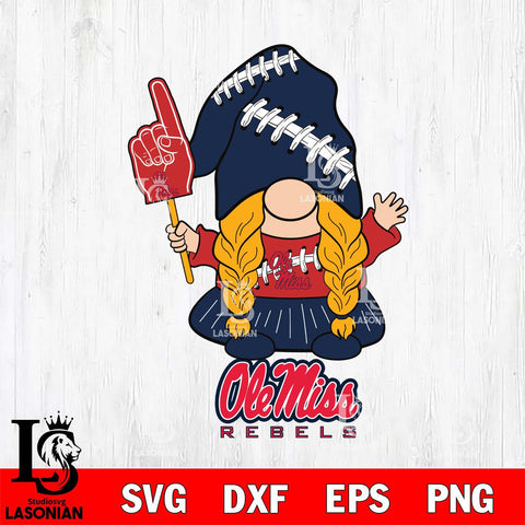 Ole Miss Rebels Gnomes Fan Svg Eps Dxf Png File, Digital Download, Instant Download