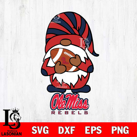 Ole Miss Rebels Gnomes Football Svg Eps Dxf Png File, Digital Download, Instant Download