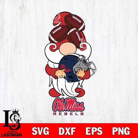Ole Miss Rebels Gnomes Helmet Svg Eps Dxf Png File, Digital Download, Instant Download