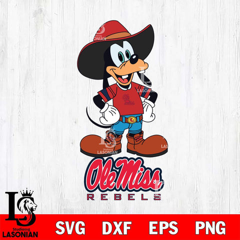 Ole Miss Rebels Goofy Cowboy Sport SVG DXF EPS PNG FILE,NCAA svg ,Football Digital Download,Instant Download, Silhouette