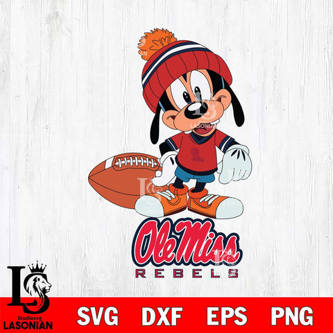 Ole Miss Rebels Goofy Football SVG DXF EPS PNG FILE,NCAA svg ,Football Digital Download,Instant Download, Silhouette