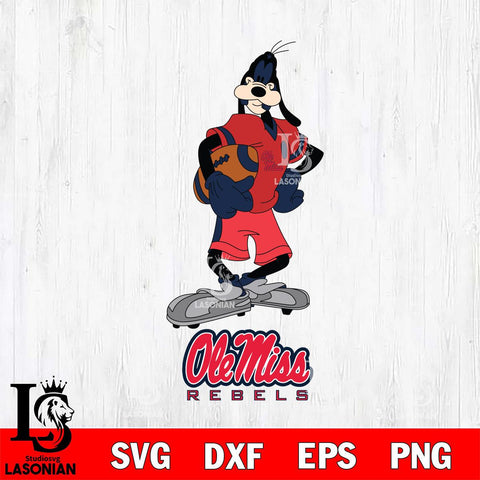 Ole Miss Rebels Goofy Player SVG DXF EPS PNG FILE,NCAA svg ,Football Digital Download,Instant Download, Silhouette