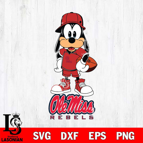 Ole Miss Rebels Goofy rugby SVG DXF EPS PNG FILE,NCAA svg ,Football Digital Download,Instant Download, Silhouette