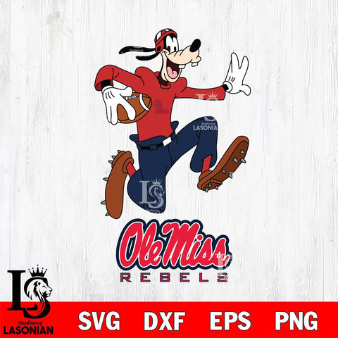 Ole Miss Rebels Goofy rugby Sport SVG DXF EPS PNG FILE,NCAA svg ,Football Digital Download,Instant Download, Silhouette