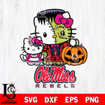 Ole Miss Rebels Hello Kitty Horror 10 Svg Eps Dxf Png File, Digital Download