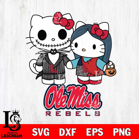 Ole Miss Rebels Hello Kitty Horror 11 Svg Eps Dxf Png File, Digital Download