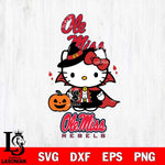 Ole Miss Rebels Hello Kitty Horror 9 Svg Eps Dxf Png File, Digital Download
