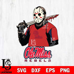 Ole Miss Rebels Jason Voorhees 11 Svg Eps Dxf Png File, Digital Download