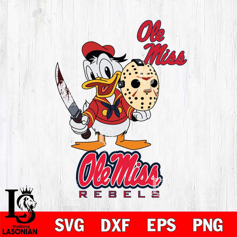 Ole Miss Rebels Jason Voorhees 12 Svg Eps Dxf Png File, Digital Download