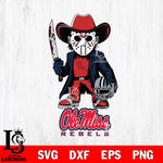 Ole Miss Rebels Jason Voorhees 3 Svg Eps Dxf Png File, Digital Download