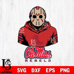 Ole Miss Rebels Jason Voorhees 4 Svg Eps Dxf Png File, Digital Download