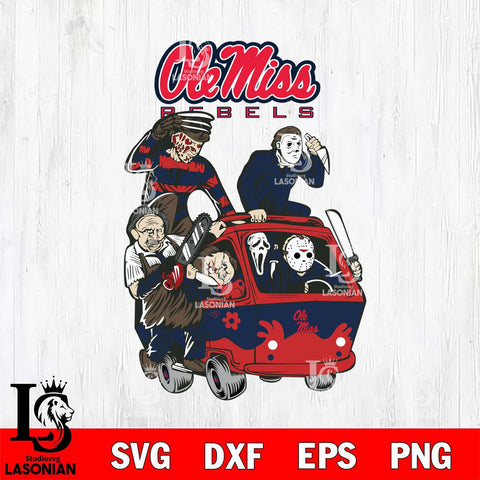 Ole Miss Rebels Jason Voorhees Horror 10 Svg Eps Dxf Png File, NCAA svg, Digital Download, Instant Download